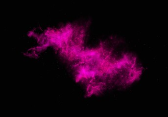 Pink Purple Nebula Galaxy Overlay. Cosmic Space Effect Background
