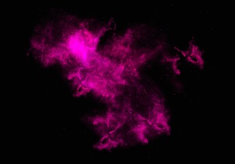 Pink Purple Nebula Galaxy Overlay. Cosmic Space Effect Background