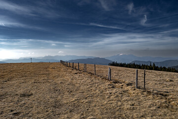 Mountain Landscape With Rax And Schneeberg In Lower Austria In Austria.