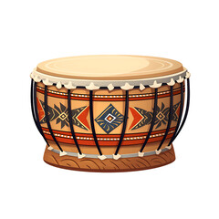 Traditional Indonesian Kendang Drum Vector Illustration