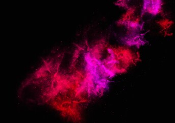 Pink Purple Nebula Galaxy Overlay. Cosmic Space Effect Background