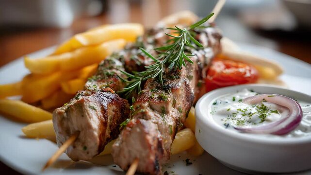 Souvlaki greek food