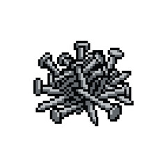 Pixel Art Pile Of Iron Nails