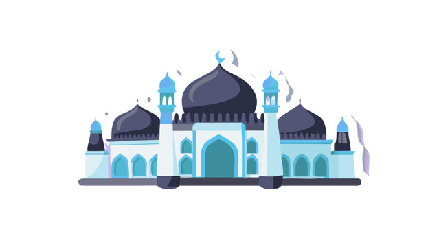 mosque or masjid vector illustration clipart sticker vector png for milad un nabi or ramdan eid mubarak .vector icon