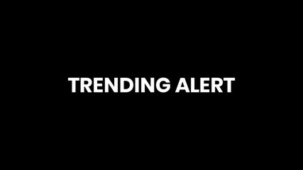Trending Alert Breaking Glitch Text Animation 4K for Viral Updates and Attention-Grabbing Content