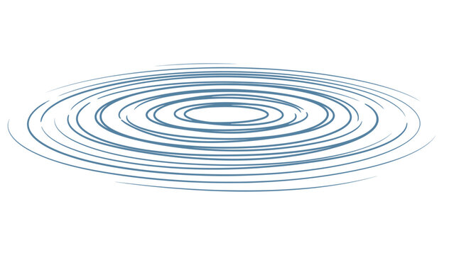 Concentric blue ripples on a white background