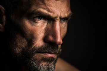 Obraz premium Mature Man with Thoughtful Expression