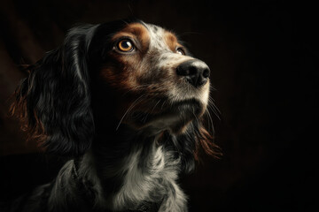 Fototapeta premium Close-Up Portrait of a Dog with Expressive Eyes
