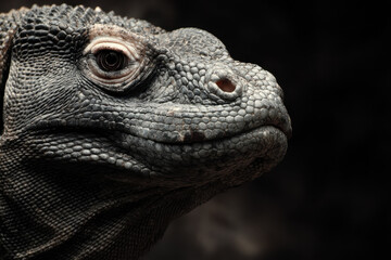 Fototapeta premium Close-up of a reptile with detailed scales