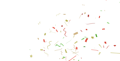 PNG 3d render confetti on white background transparent image celebration background