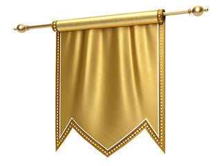 Blank antique gold picture frame on a white background with empty space for your message or poster design advertising