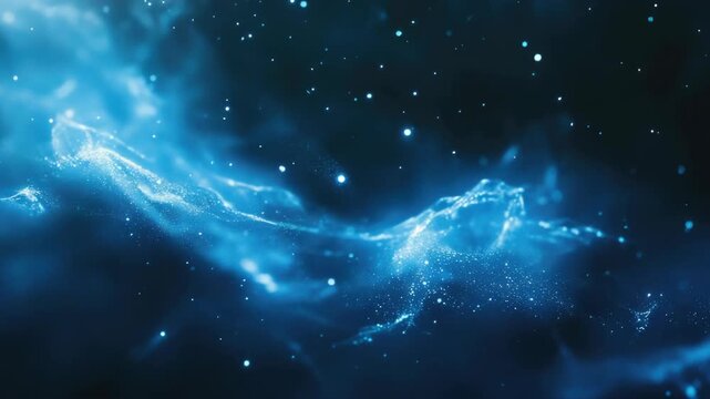 Mystical cosmic nebula with vibrant star clusters and wisps of interstellar gas.