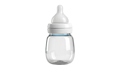 Clear Baby Bottle with White Nipple
