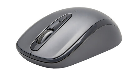 This black wireless optical computer mouse is a cordless hardware device featuring a scroll wheel and click button, making it a professional business accessory for any office PC or modern internet tec