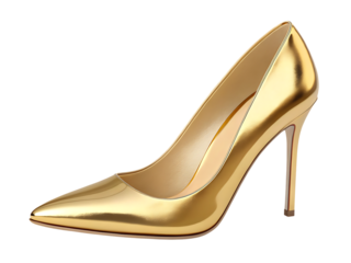 A pair of classic black leather stiletto high heel shoes for a fashionable woman represents the height of elegance and beauty in footwear style