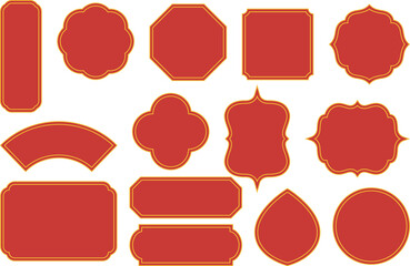 set of chinese traditional frame design, background decoration