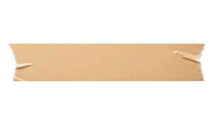 Brown paper tape isolated on transparent background