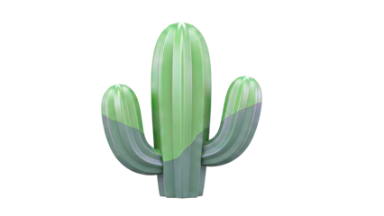 Stylized Green Cactus