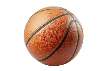 Orange Basketball Ball Isolated on Transparent Background