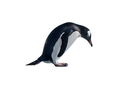 Adelie Penguin 3D Illustration Isolated on Transparent Background