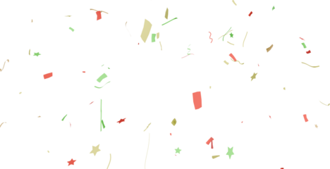 PNG 3d render confetti on white background transparent image celebration background