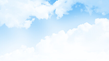 blue sky with clouds. sky background for decoration. with mesh effect. Realistic sky with fluffy white cloud formations © Sharmin