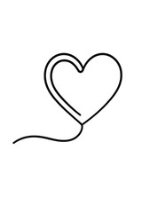 Neon Heart Icon. Black Friday Neon Heart Icon. Minimalistic one-line drawing a neon-style heart