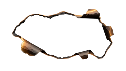 Torn paper edge isolated on transparent background