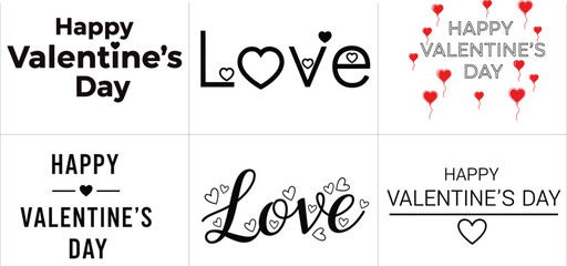 Valentine's day greeting card designs with love messages © Shatadal