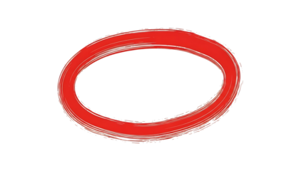 Red circle icon isolated on transparent background