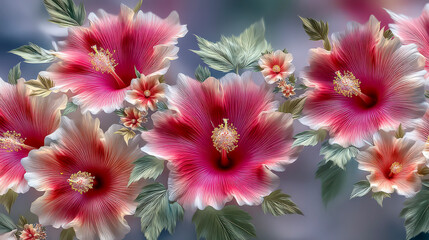Fractal art,facia fractals flowers