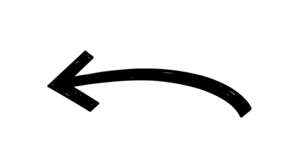 Black arrow pointing right isolated on transparent background