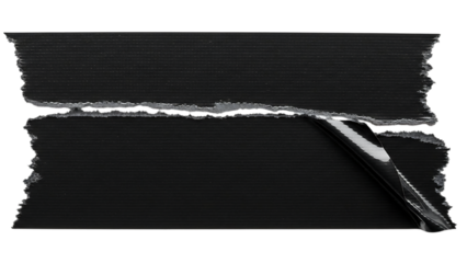 Black and white road on transparent background