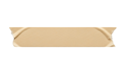 Brown paper tape isolated on transparent background
