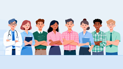 Obraz premium diverse group of professionals standing together