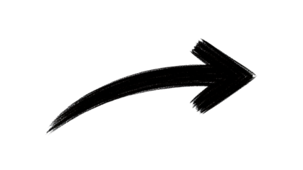 Black arrow icon isolated on transparent background