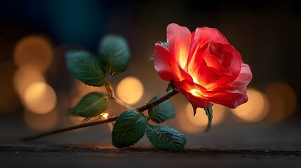 red rose on a black background