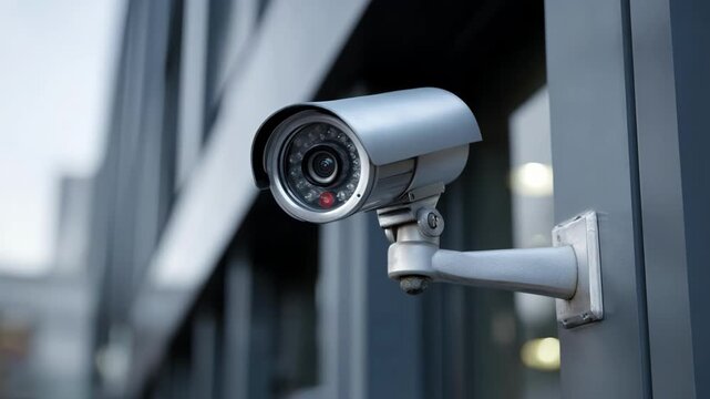 Medium shot of a modern home exterior with sleek security cameras mounted for 247 surveillance and deterrence against potential intruders