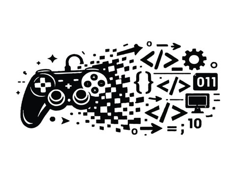 Game Development Programming Creative Vector Illustration