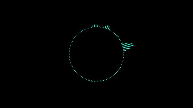 Abstract audio waveform spectrum animation in 4k, white sound waves and music equalizer motion on black background, seamless loop visualizer for podcasts, dj videos, streaming and motion design