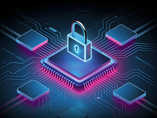 Cyber Security Secure Network Data Encryption Concept