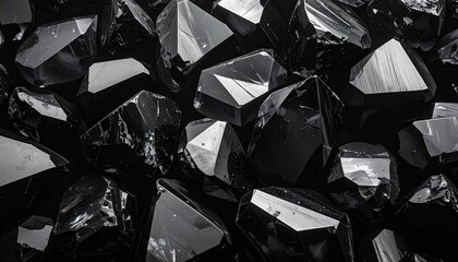 Polished black stones in tight arrangement evoke natural texture, meditative calm, and interior design elegance