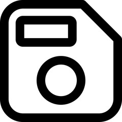 Save Button Icon Outline Rounded for File Data UI Website Mobile Apps