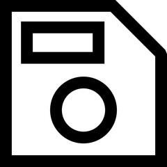 Save Button Icon Outline Sharp for File Data UI Website Mobile Apps