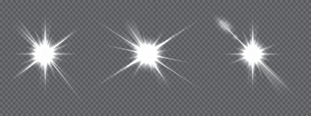 Bright white star burst flare glow sparkling brightness, luminosity, and a clear effect