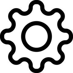 Settings or Cog Button Icon Outline Rounded for User Account UI Website Mobile Apps