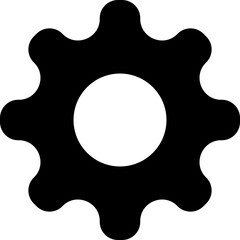 Settings or Cog Button Icon Solid Rounded for User Account UI Website Mobile Apps