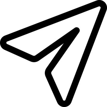 Send Button Icon Outline Rounded for Communication UI Website Mobile Apps