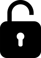 Unlock Button Icon Solid Rounded for User Account UI Website Mobile Apps