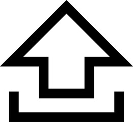 Upload Button Icon Outline Sharp for File Data UI Website Mobile Apps